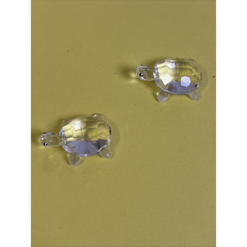 Swarovski Crystal Baby Tortoises Turtle Set Of 2 No Box